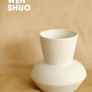 WENSHUO French Cream Wide-Mouth Vase