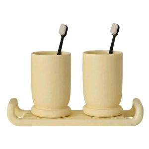 LENYVASEN Celeste Ceramic Bathroom Essentials Set