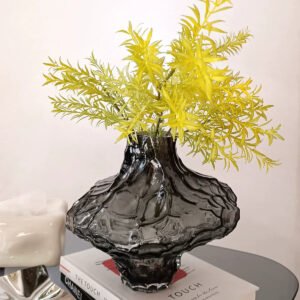 TODAYARTIST Orion Irregular Glass Valley Vase for Flower Arrangements