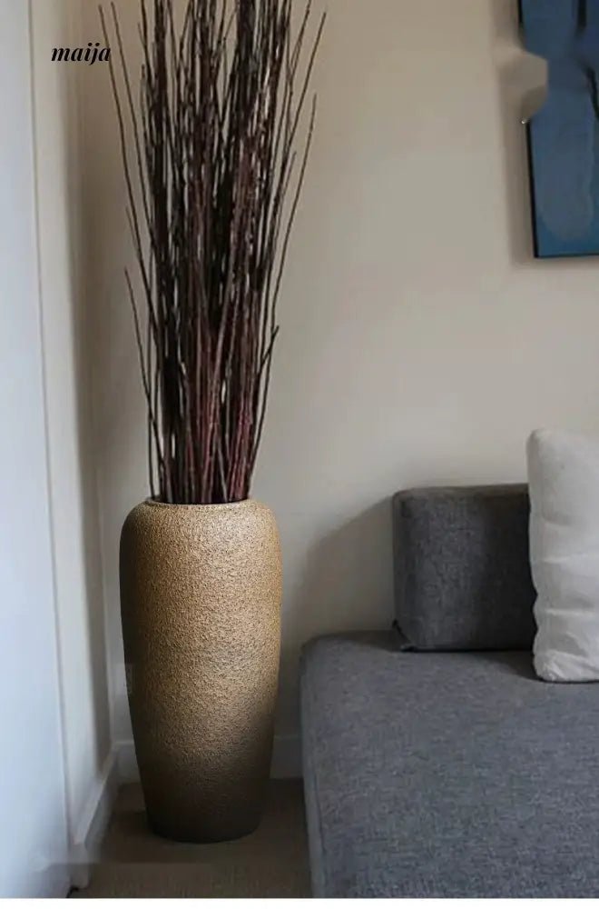 JOTO Retro Ceramic Large Vase Living Room Hotel Decoration