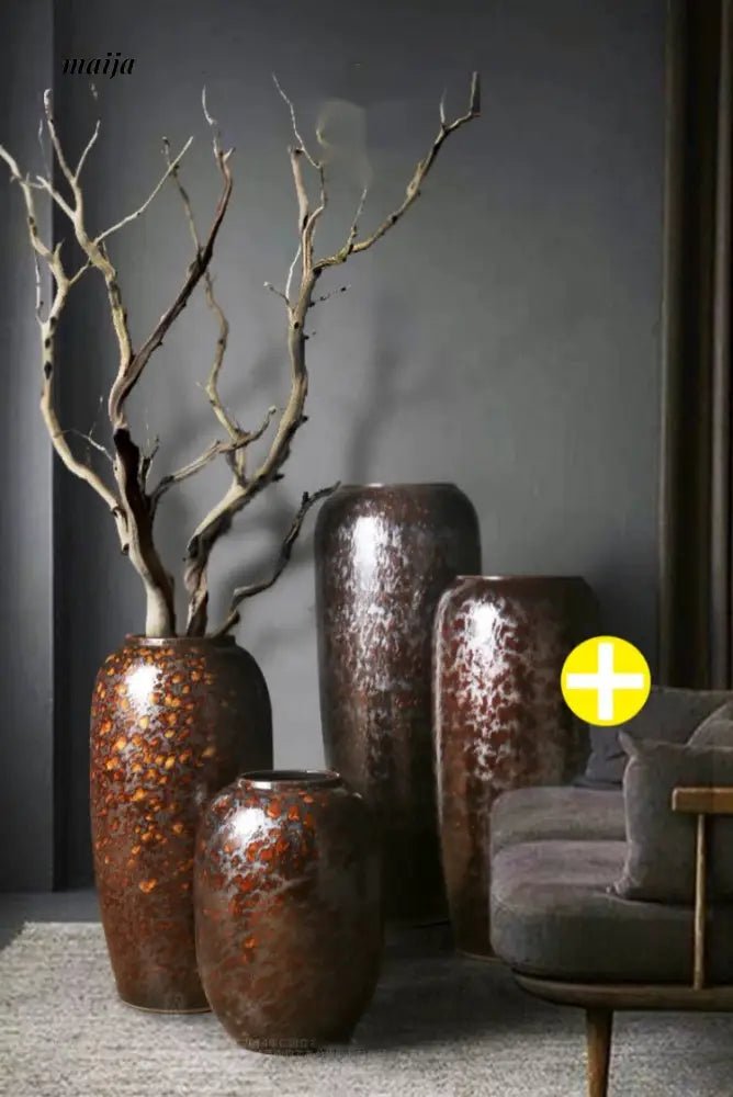 JOTO Retro Ceramic Large Vase Living Room Hotel Decoration - Image 7