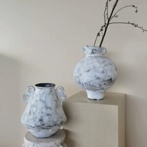 White Charcoal Handmade Vase