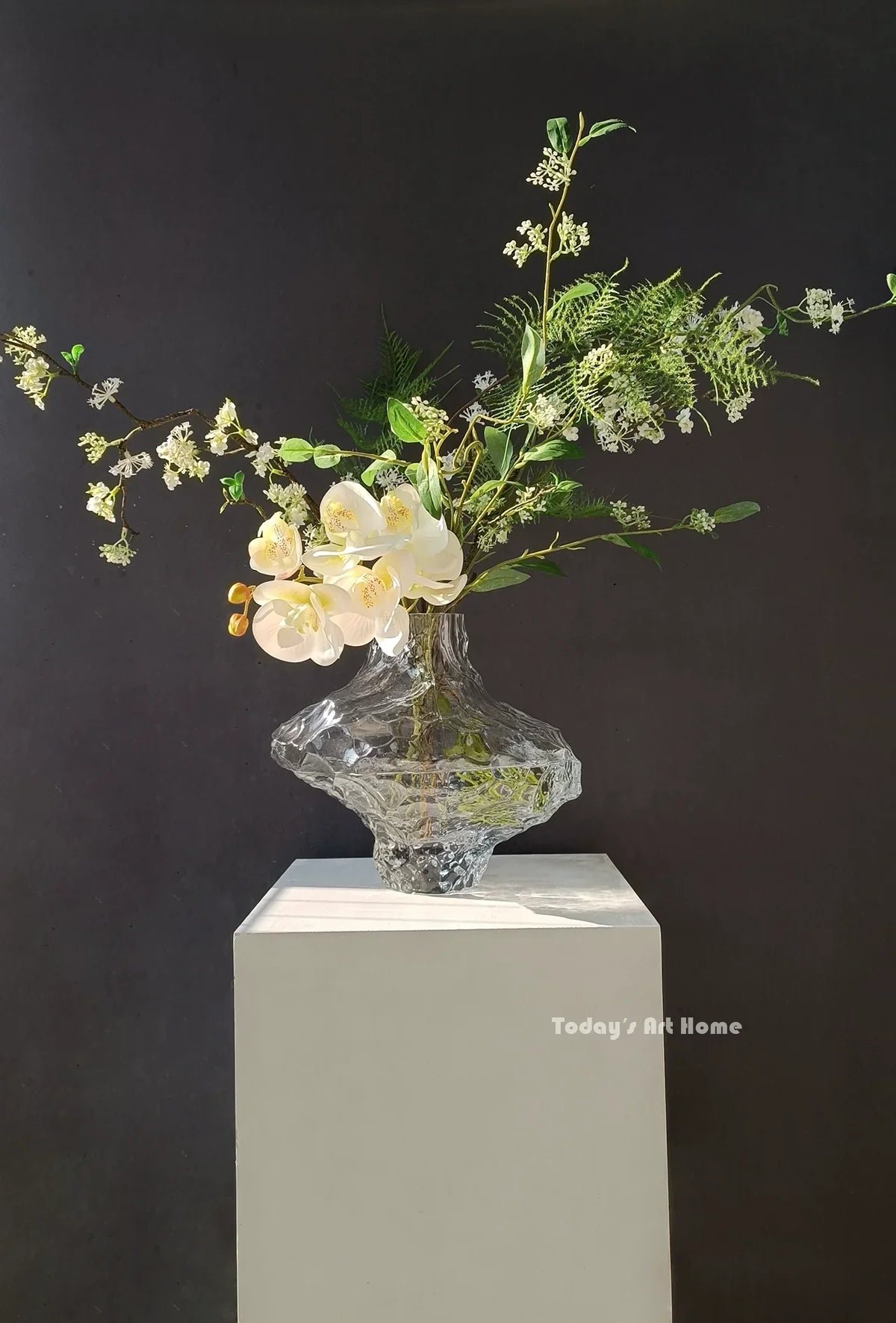 TODAYARTIST Orion Irregular Glass Valley Vase for Flower Arrangements - Image 3