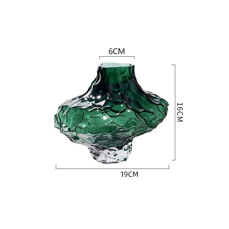 TODAYARTIST Orion Irregular Glass Valley Vase for Flower Arrangements - Image 12