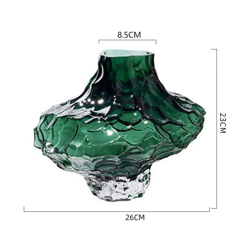 TODAYARTIST Orion Irregular Glass Valley Vase for Flower Arrangements - Image 11
