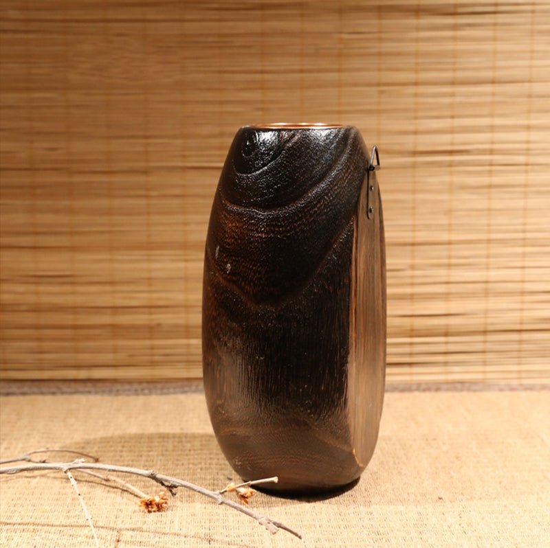 PAULOWNIA Harajuku Elegant Solid Wood Japanese Vase