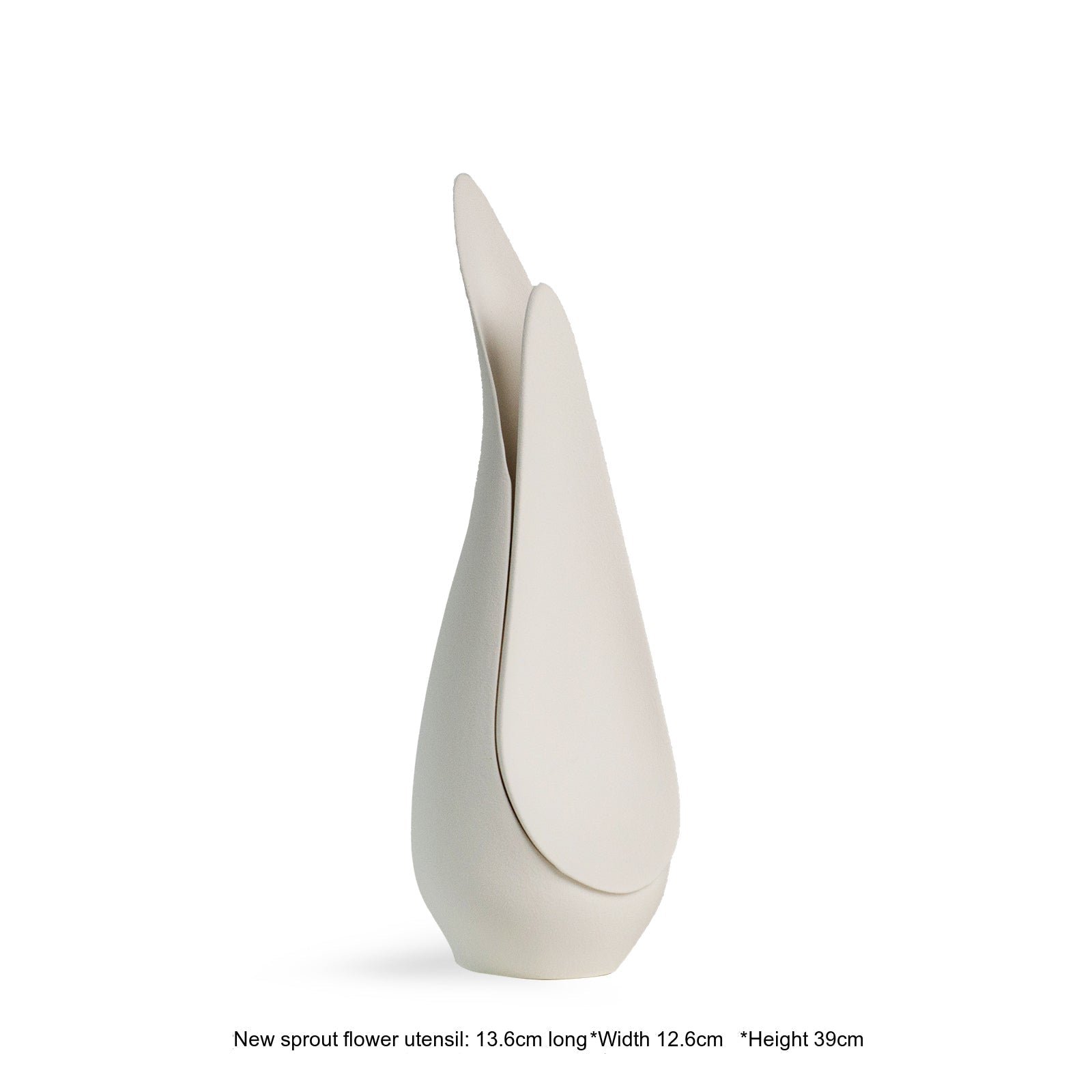 VAVINCI Alhambra Minimalist Modern White Ceramic Flower Vase - Image 3