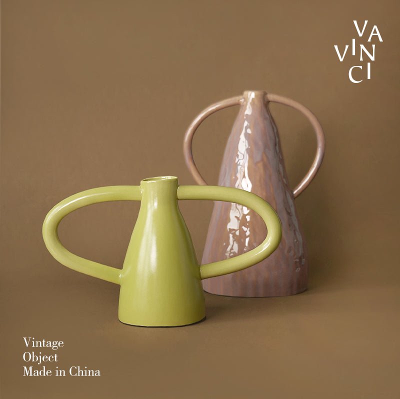 VAVINCI Amaya Elegant Double Ear Ceramic Vase