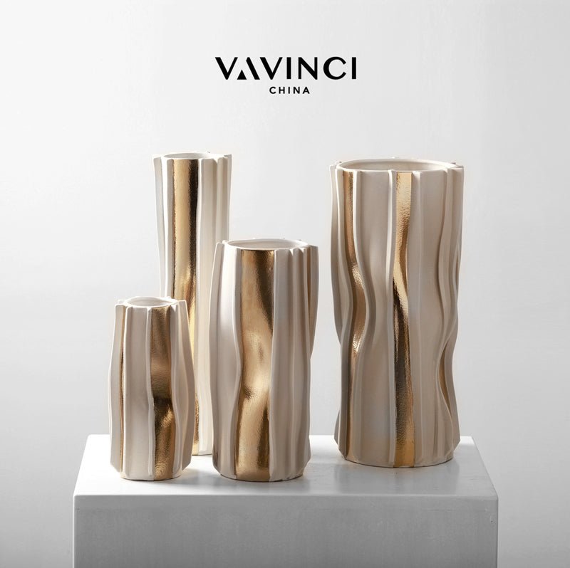 VAVINCI Isolde Striped Polkadot Handmade Ceramic Vase - Image 19