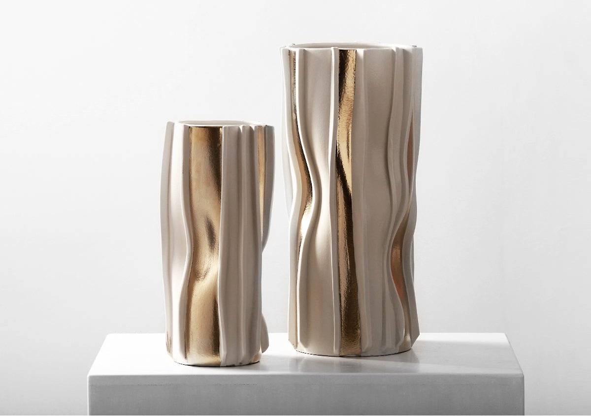 VAVINCI Isolde Striped Polkadot Handmade Ceramic Vase - Image 22