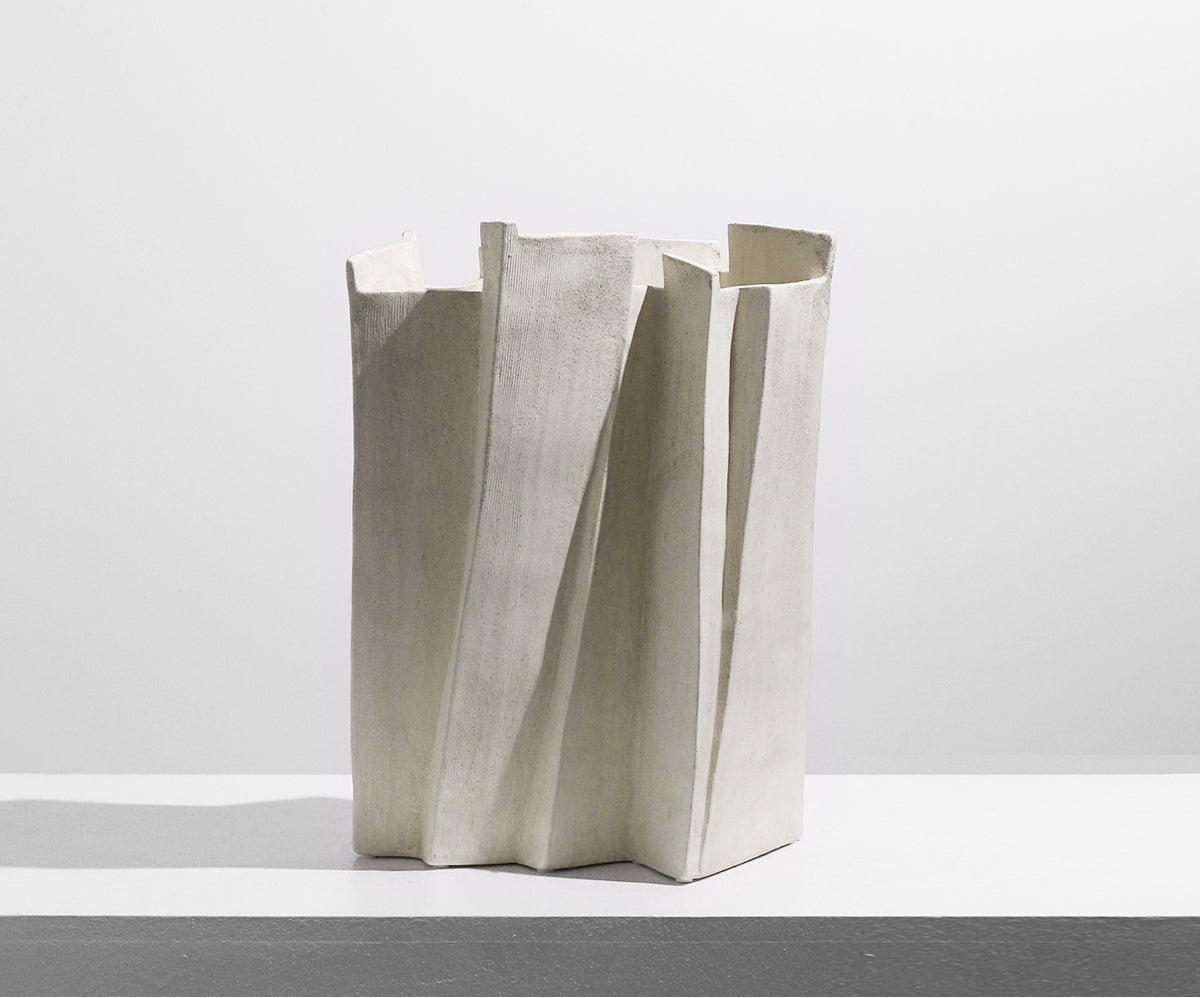 VAVINCI Juniper Minimalist White Ceramic Wabi-Sabi Vase - Image 6