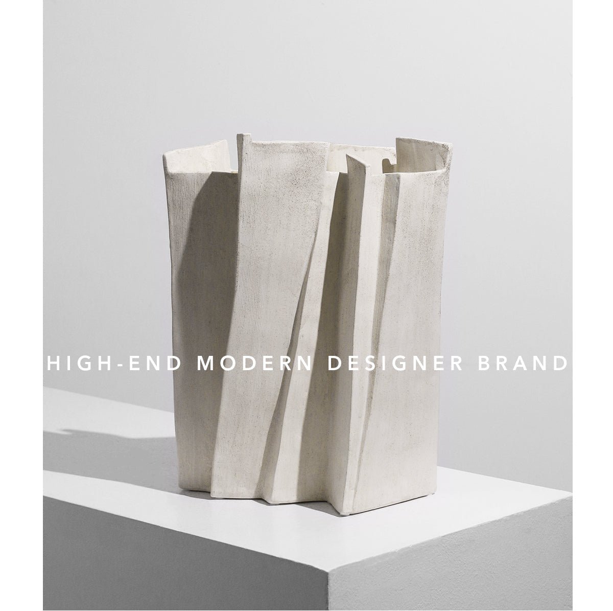 VAVINCI Juniper Minimalist White Ceramic Wabi-Sabi Vase - Image 7