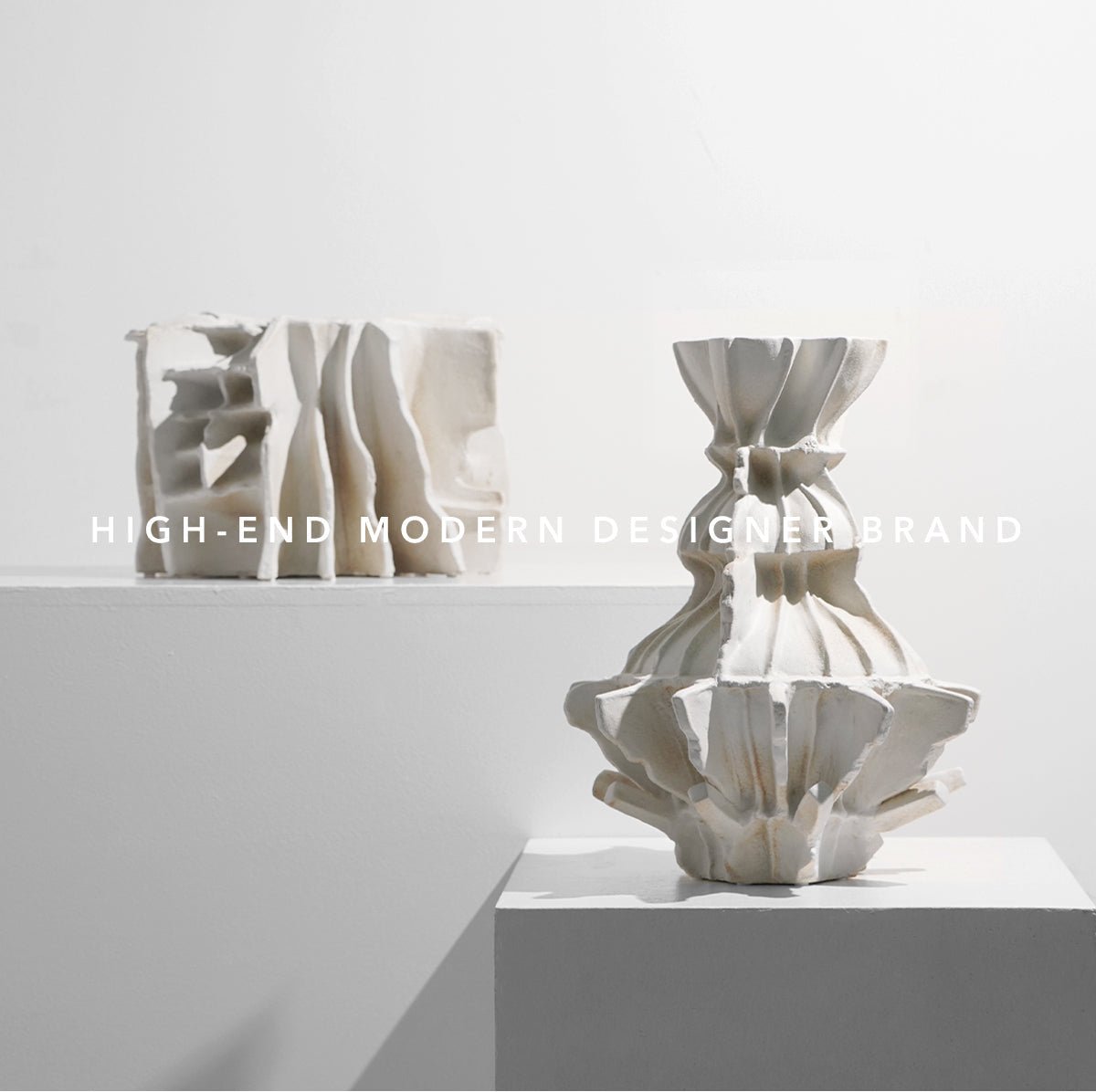 VAVINCI Keisuke Modern Simple Beige Art Grid Ceramic Flower Vase Decor - Image 11