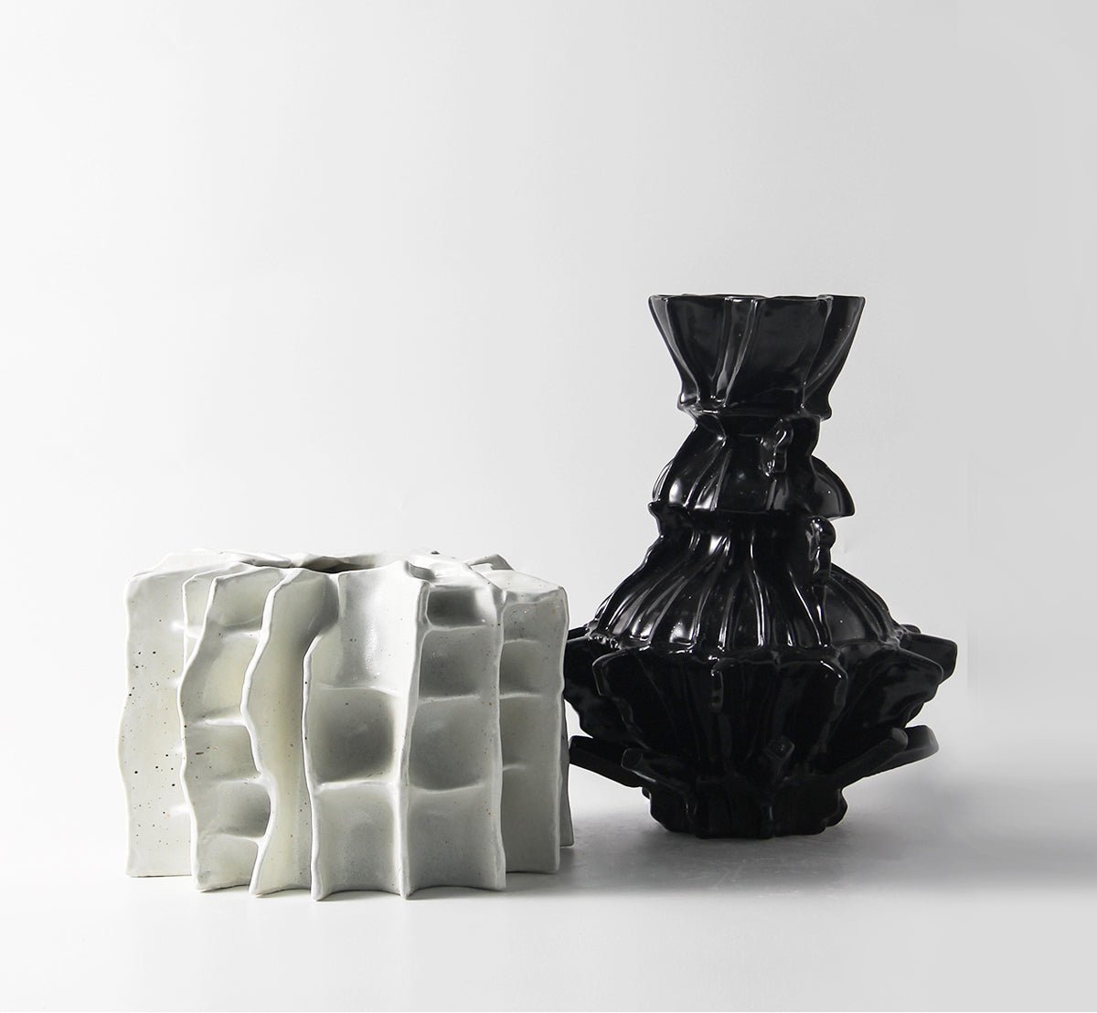 VAVINCI Keisuke Modern Simple Beige Art Grid Ceramic Flower Vase Decor - Image 14