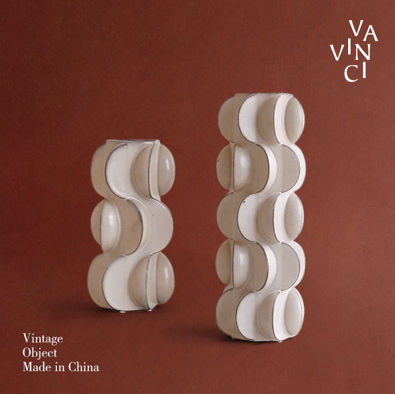 VAVINCI Marisol Elegant Geometric Ceramic Vase