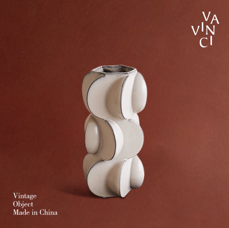 VAVINCI Marisol Elegant Geometric Ceramic Vase - Image 4