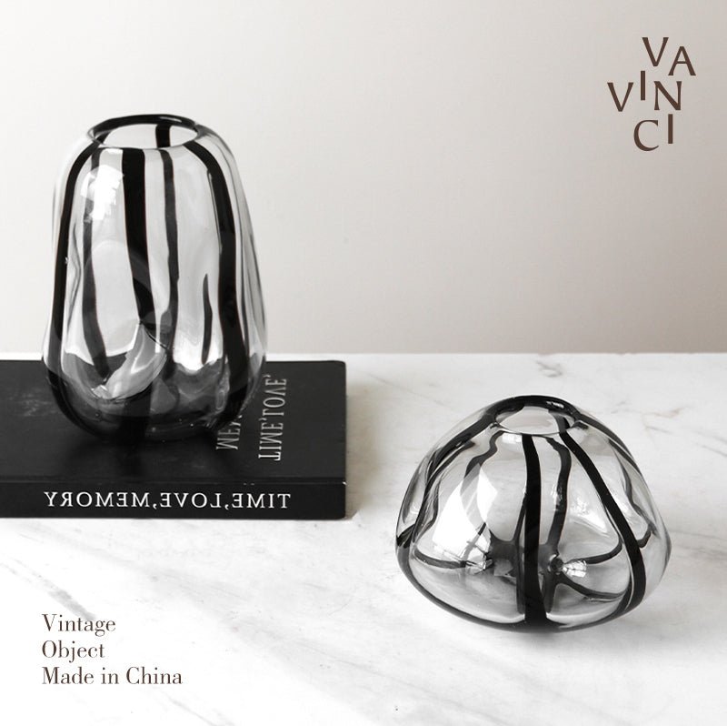 VAVINCI Mitsuki Elegant Glass Floral Centerpiece Vase - Image 5