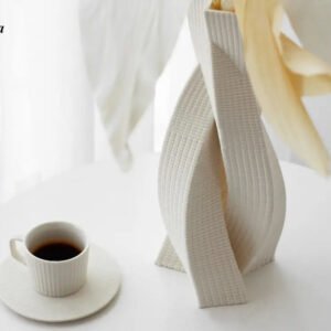 Renee Texture Twist Ceramic Vase